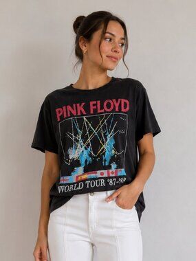 Pink Floyd World Tour ’87-’88 Graphic Band Tee Size Large